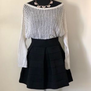 Ralph Lauren White Knitted High Low Cut Top